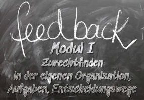 Feedback - Modul 1 – Zurechtfinden in der eigenen Organisation, Aufgaben, Entscheidungswege